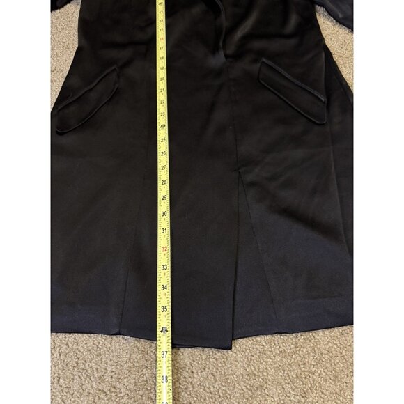 NWT HALSTON Black Satin Tuxedo Blazer Dress $375 Party Cocktail Holiday Formal 8 - Picture 13 of 13